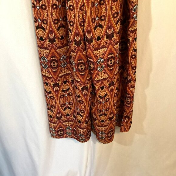Xhilaration Jumpsuit Tribal Print Single Spaghetti Single Ruffle Sleeve Sz Small - Picture 6 of 10